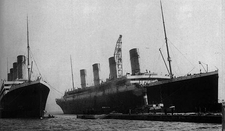 R.M.S "Olympic" & R.M.S. "Titanic" единственное фото вместе
